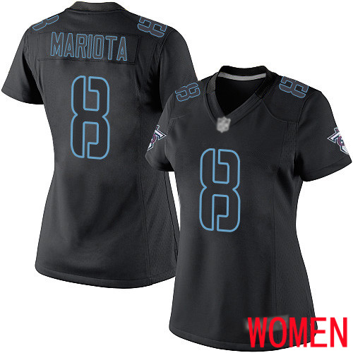 Tennessee Titans Limited Black Women Marcus Mariota Jersey NFL Football 8 Impact